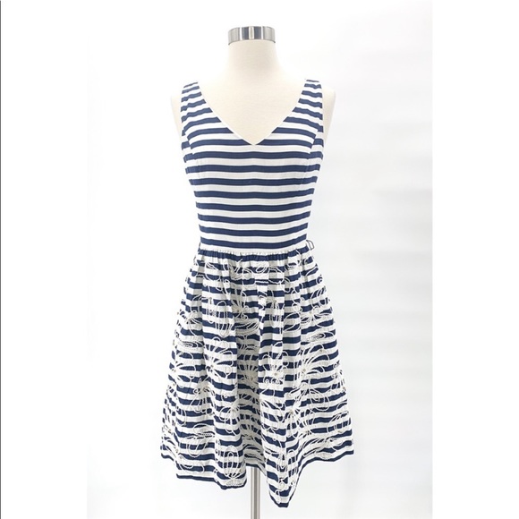 Lilly Pulitzer Roswell Navy and White Stripe Cording We Will Go Size 8 - Picture 12 of 16